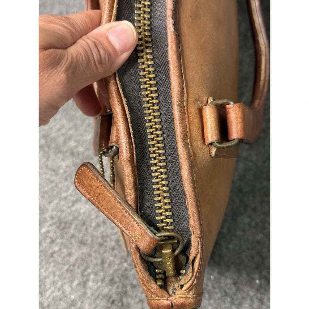vtg 70s Coach NYC Glove Tanned Leather Doctor Slim Satchel Bag Tan USA